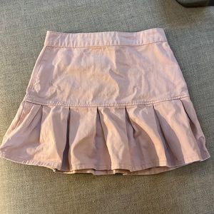 Princess Polly RESCUE ME PLEAT DENIM MINI SKIRT PINK